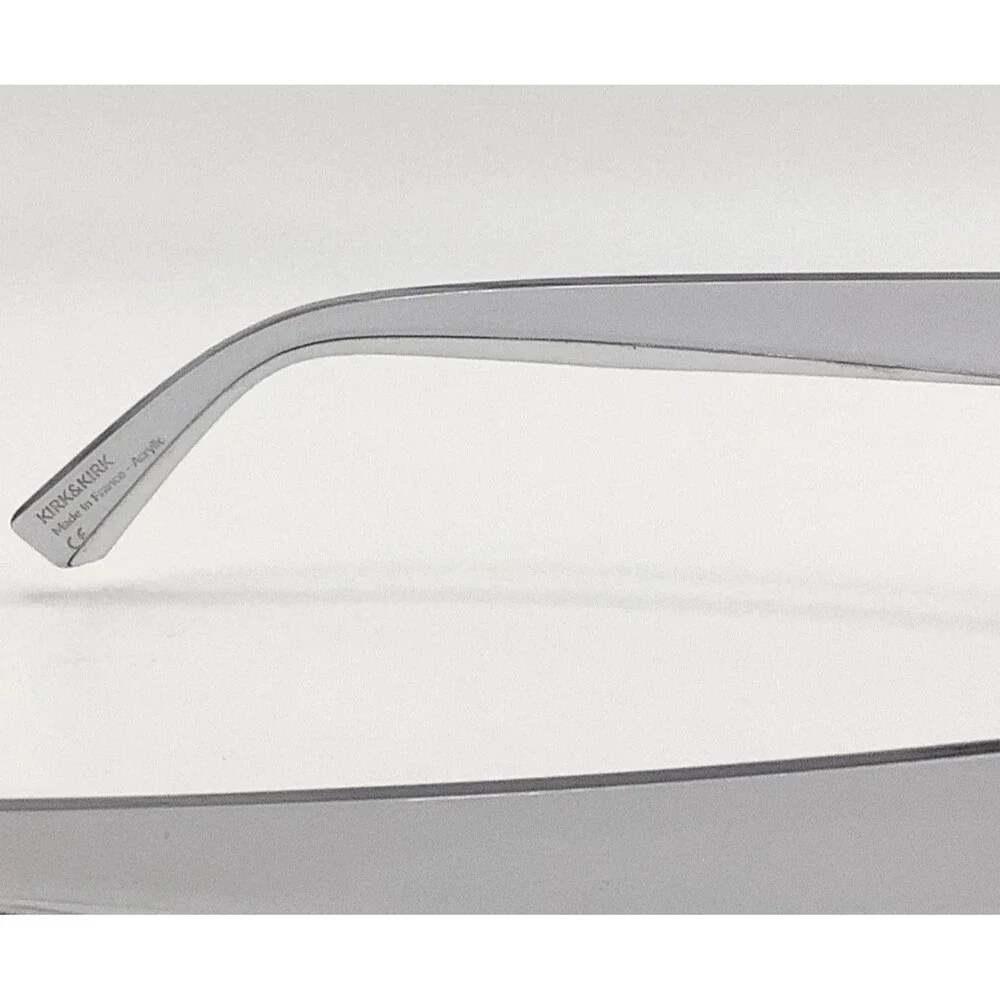 Kirk & Kirk Percy C8 Eyeglass Frames Clear Grey Square Acrylic 50-22 France